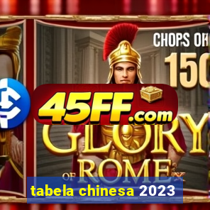 tabela chinesa 2023